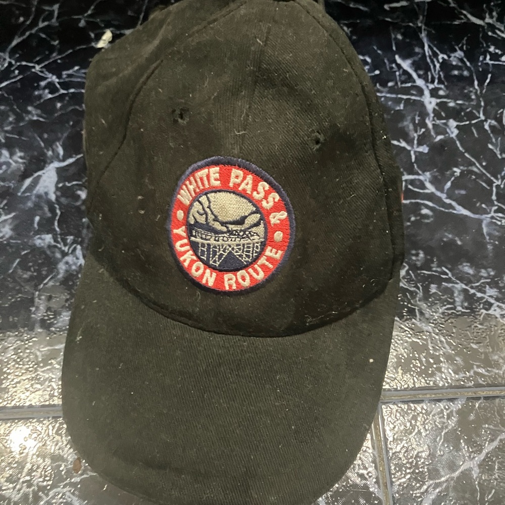 White Pass & Yukon Route Skagway Alaska Black & Red strapback ball cap osfa hat
